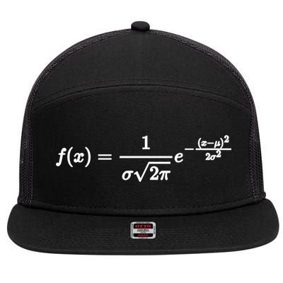 Normal Distribution Statistics Probablity Data Analyst Joke Meaningful Gift 7 Panel Mesh Trucker Snapback Hat