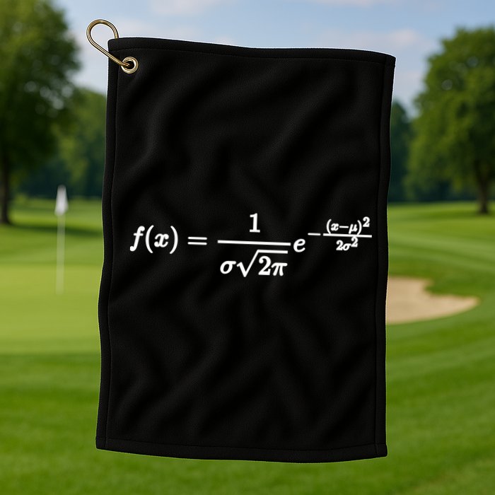 Normal Distribution Statistics Probablity Data Analyst Joke Meaningful Gift Golf Towel