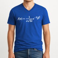 Normal Distribution Statistics Probablity Data Analyst Joke Meaningful Gift V-Neck T-Shirt