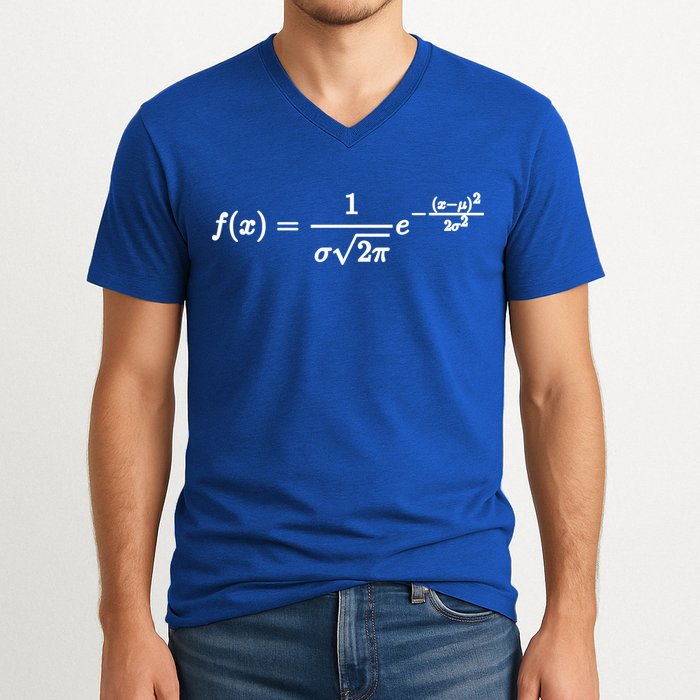 Normal Distribution Statistics Probablity Data Analyst Joke Meaningful Gift V-Neck T-Shirt