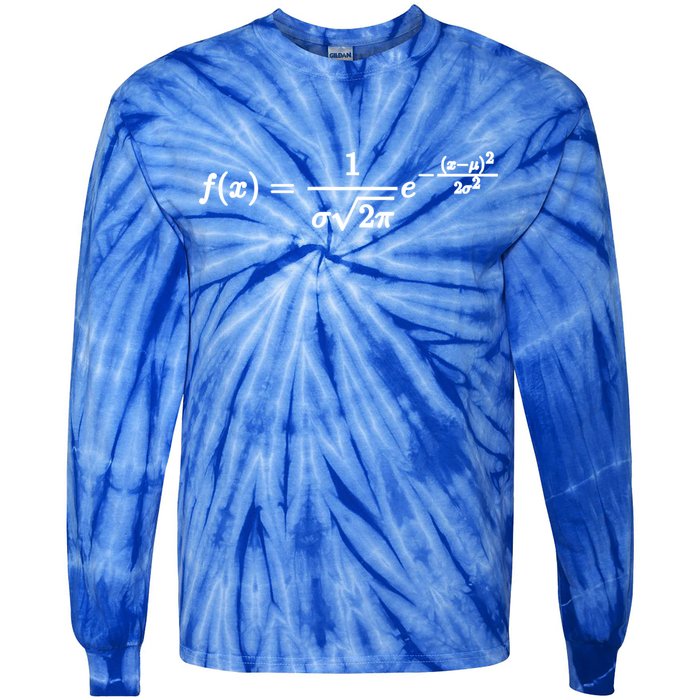Normal Distribution Statistics Probablity Data Analyst Joke Meaningful Gift Tie-Dye Long Sleeve Shirt