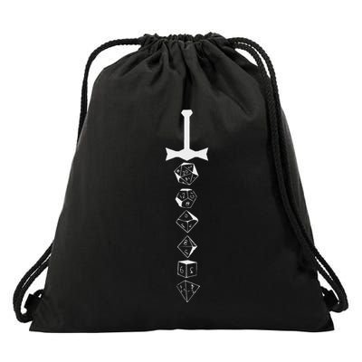 Nerdy Dice Set Collector Sword (Light Design) Drawstring Bag