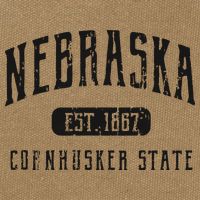 Nebraska Distressed Sports Design Cotton Canvas Backpack
