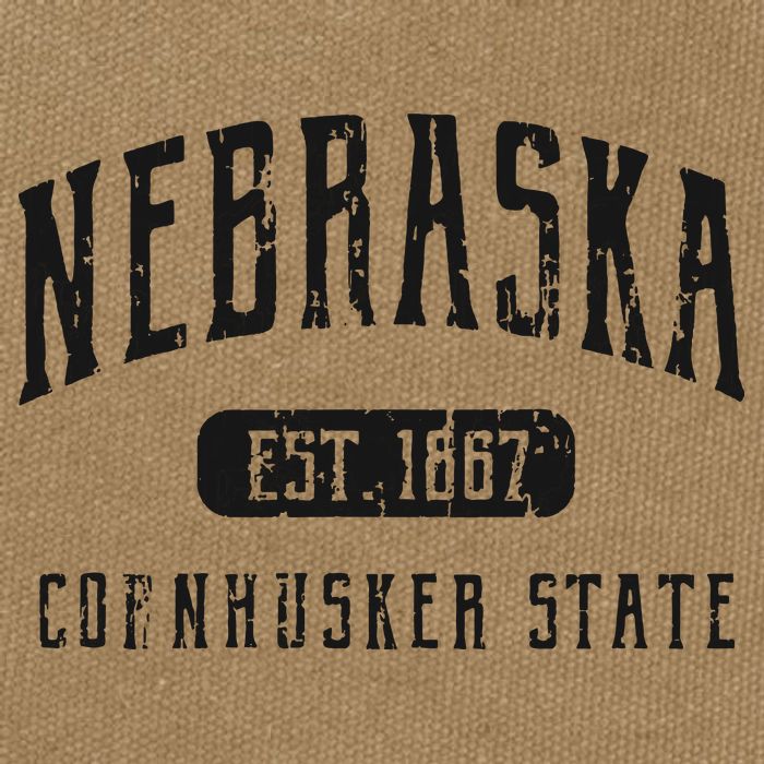 Nebraska Distressed Sports Design Cotton Canvas Backpack