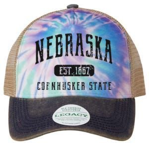 Nebraska Distressed Sports Design Legacy Tie Dye Trucker Hat