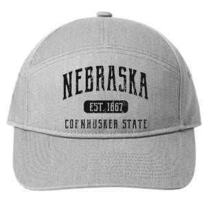 Nebraska Distressed Sports Design 7-Panel Snapback Hat