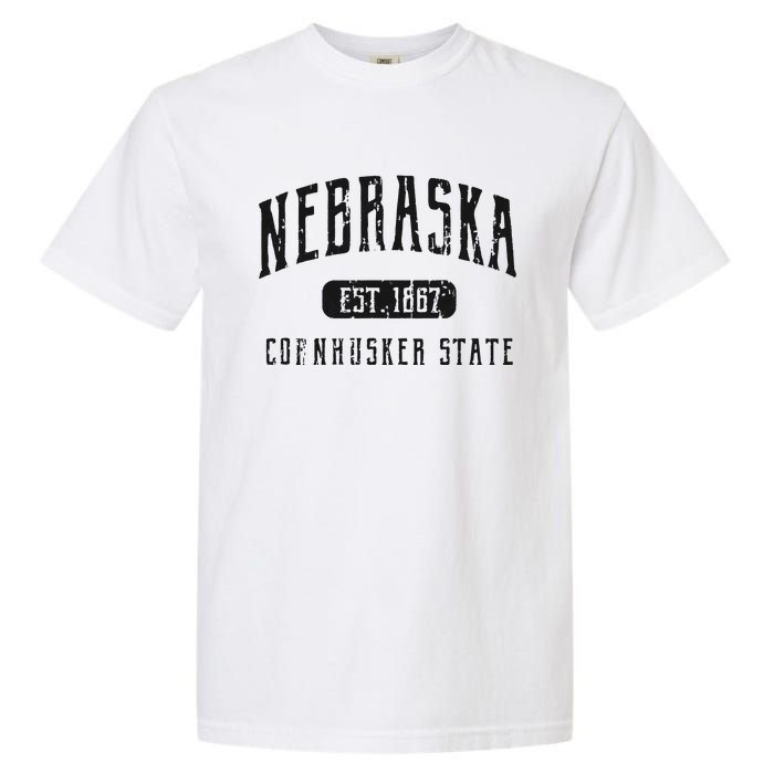 Nebraska Distressed Sports Design Garment-Dyed Heavyweight T-Shirt