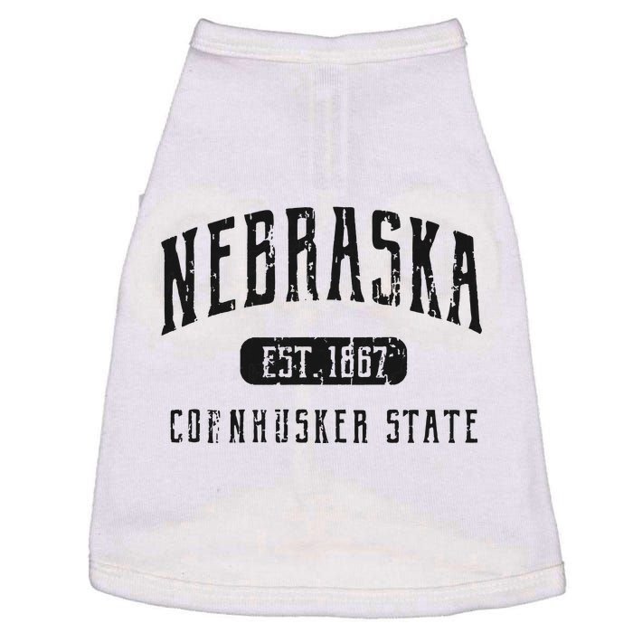 Nebraska Distressed Sports Design Doggie Tank