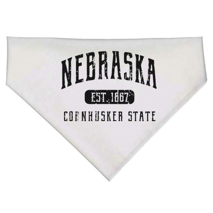 Nebraska Distressed Sports Design USA-Made Doggie Bandana