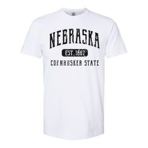 Nebraska Distressed Sports Design Softstyle CVC T-Shirt