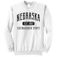 Nebraska Distressed Sports Design Sweatshirt