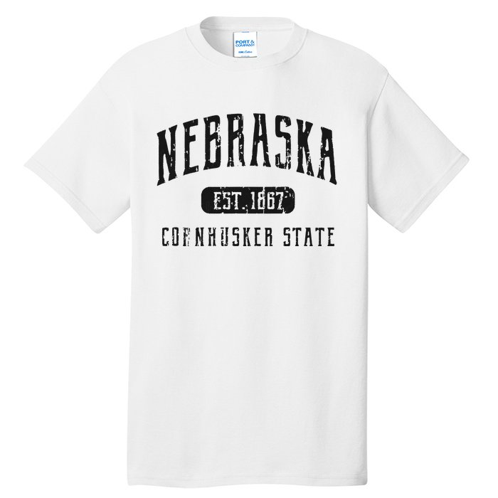 Nebraska Distressed Sports Design Tall T-Shirt