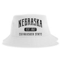 Nebraska Distressed Sports Design Sustainable Bucket Hat