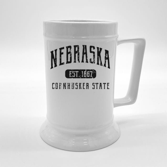 Nebraska Distressed Sports Design Beer Stein