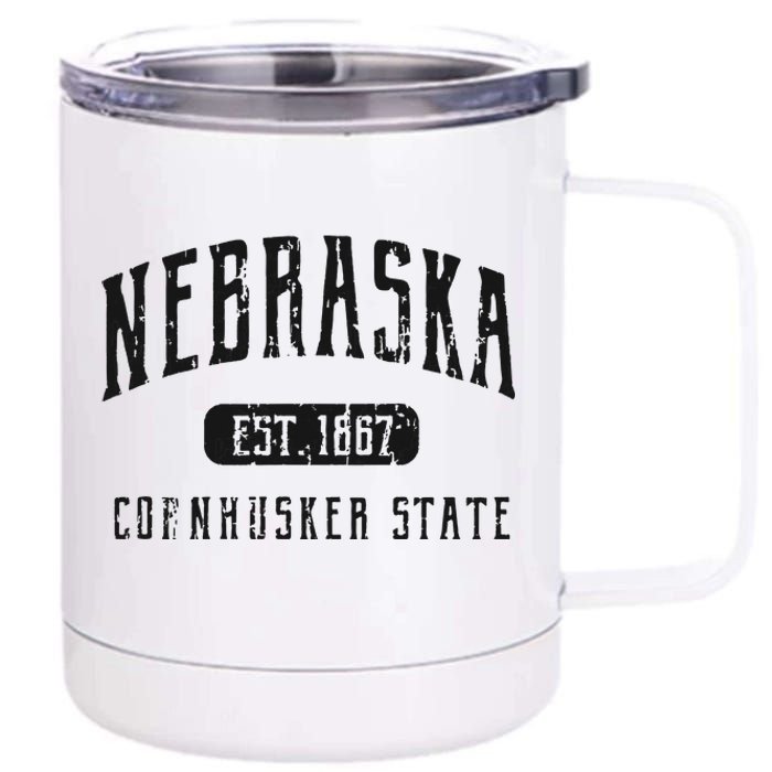 Nebraska Distressed Sports Design 12 oz Stainless Steel Tumbler Cup