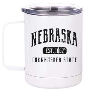 Nebraska Distressed Sports Design 12 oz Stainless Steel Tumbler Cup