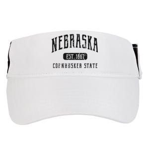 Nebraska Distressed Sports Design Adult Drive Performance Visor