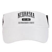 Nebraska Distressed Sports Design Adult Drive Performance Visor