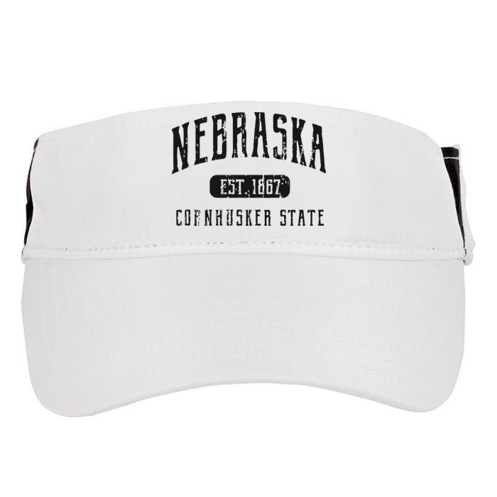 Nebraska Distressed Sports Design Adult Drive Performance Visor