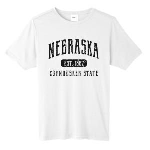 Nebraska Distressed Sports Design Tall Fusion ChromaSoft Performance T-Shirt