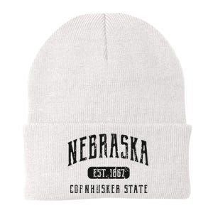 Nebraska Distressed Sports Design Knit Cap Winter Beanie