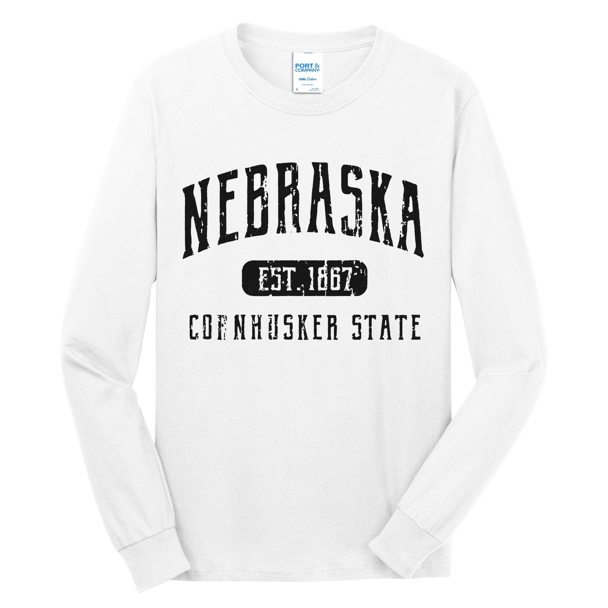 Nebraska Distressed Sports Design Tall Long Sleeve T-Shirt
