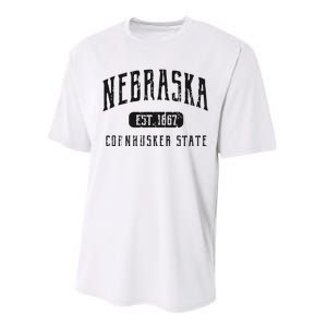 Nebraska Distressed Sports Design Performance Sprint T-Shirt