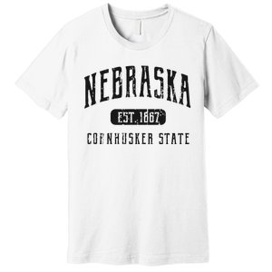 Nebraska Distressed Sports Design Premium T-Shirt