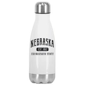 Nebraska Distressed Sports Design Stainless Steel Insulated Water Bottle