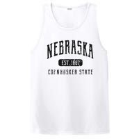 Nebraska Distressed Sports Design PosiCharge Competitor Tank