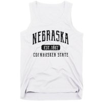 Nebraska Distressed Sports Design Tank Top