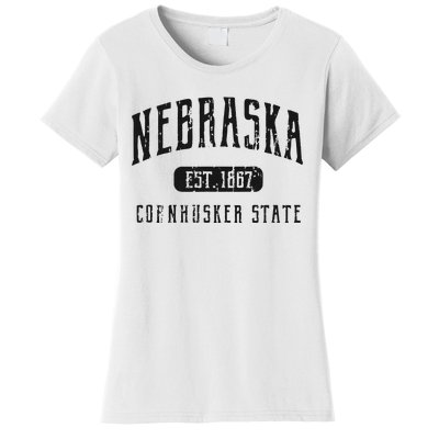 Nebraska Distressed Sports Design Women's T-Shirt