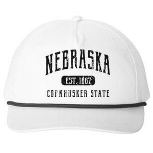 Nebraska Distressed Sports Design Snapback Five-Panel Rope Hat