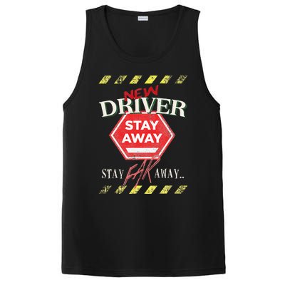 New Driver Stay Far Away Student Driving Instructor PosiCharge Competitor Tank