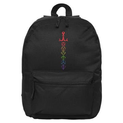 Nerdy Dice Set Collector Sword Lgbt Pride D20 16 in Basic Backpack