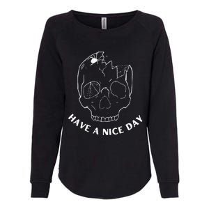 Nice Day Skull Halloween Skull Womens California Wash Sweatshirt