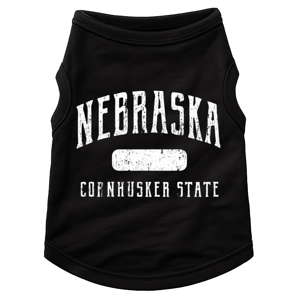 Nebraska Distressed Sports Doggie Tank