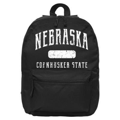Nebraska Distressed Sports 16 in Basic Backpack