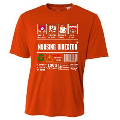 Nursing Director Skills Problem Solving Coffee Wine Gift Cooling Performance Crew T-Shirt