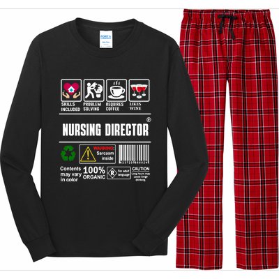 Nursing Director Skills Problem Solving Coffee Wine Gift Long Sleeve Pajama Set