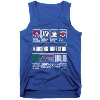 Nursing Director Skills Problem Solving Coffee Wine Gift Tank Top