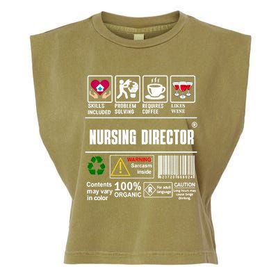 Nursing Director Skills Problem Solving Coffee Wine Gift Garment-Dyed Women's Muscle Tee