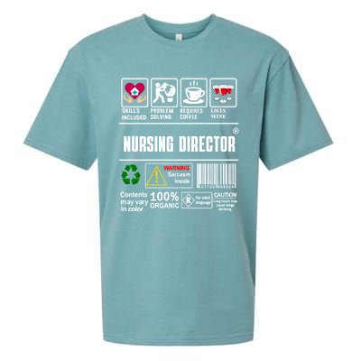 Nursing Director Skills Problem Solving Coffee Wine Gift Sueded Cloud Jersey T-Shirt