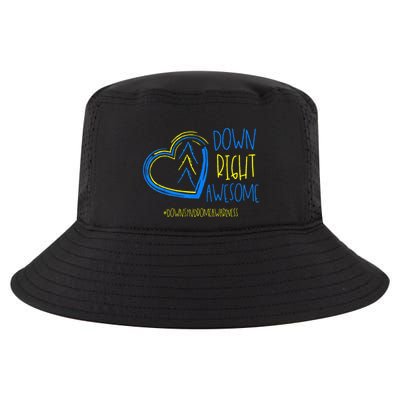 National Down Syndrome Awareness Month Down Right Awesome Cool Comfort Performance Bucket Hat