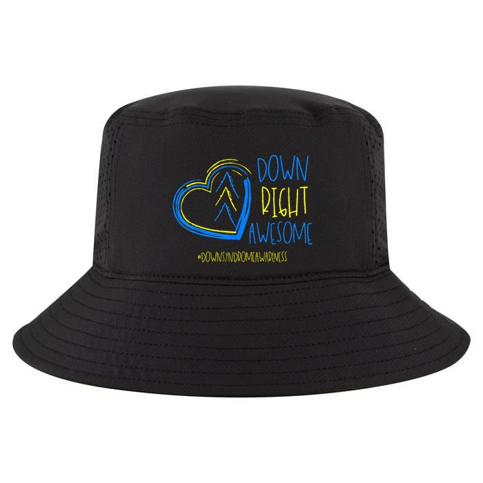 National Down Syndrome Awareness Month Down Right Awesome Cool Comfort Performance Bucket Hat
