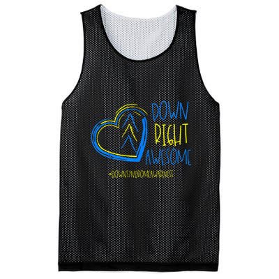 National Down Syndrome Awareness Month Down Right Awesome Mesh Reversible Basketball Jersey Tank