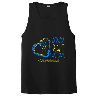 National Down Syndrome Awareness Month Down Right Awesome PosiCharge Competitor Tank