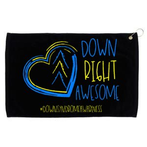 National Down Syndrome Awareness Month Down Right Awesome Grommeted Golf Towel