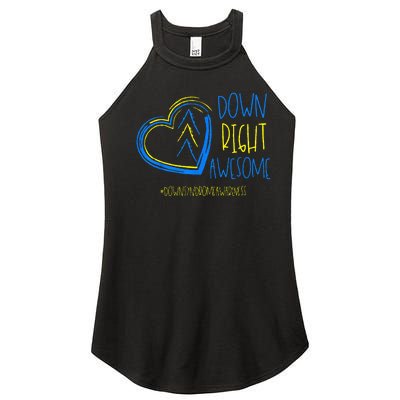 National Down Syndrome Awareness Month Down Right Awesome Women’s Perfect Tri Rocker Tank