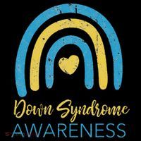 National Down Syndrome Awareness Month Retro Rainbow T21 Drawstring Bag
